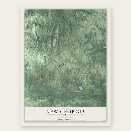 New Georgia, Georgia map print, the full design