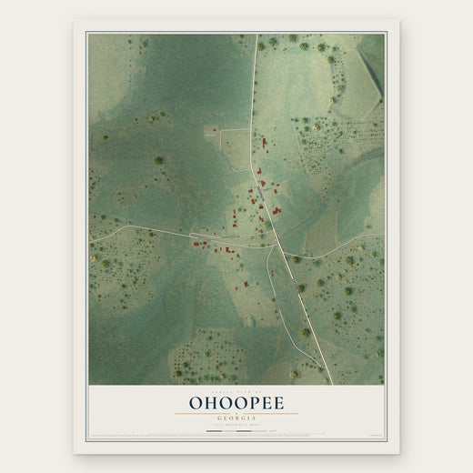 Ohoopee, Georgia map print, the full design