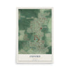 Oxford, Georgia map print, 12" x 18" Archival Matte Print mockup