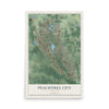 Peachtree City, Georgia map print, 12" x 18" Archival Matte Print mockup