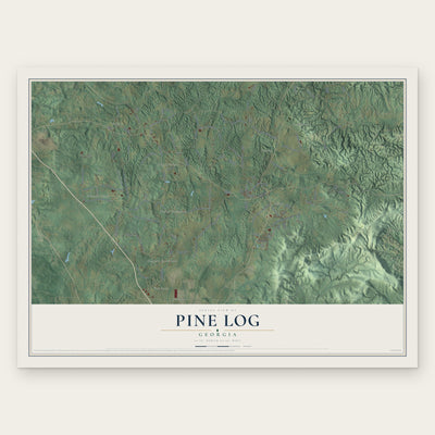 Pine Log, Georgia map print, the full design