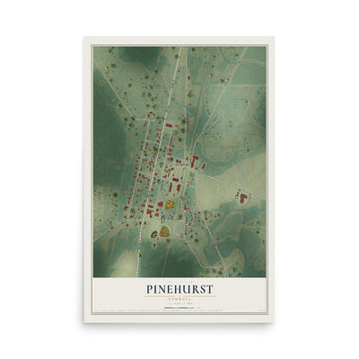 Pinehurst, Georgia map print, 12" x 18" Archival Matte Print mockup
