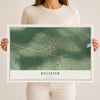 Register, Georgia map print, 12" x 18" Archival Matte Print mockup