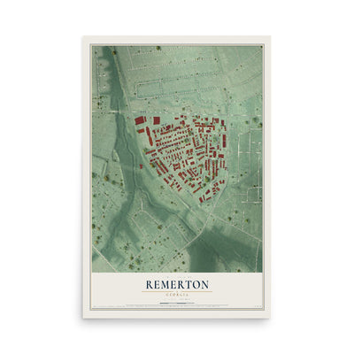 Remerton, Georgia map print, 12" x 18" Archival Matte Print mockup