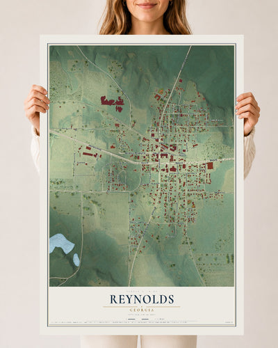 Reynolds, Georgia map print, 24" x 36" Archival Matte Print mockup