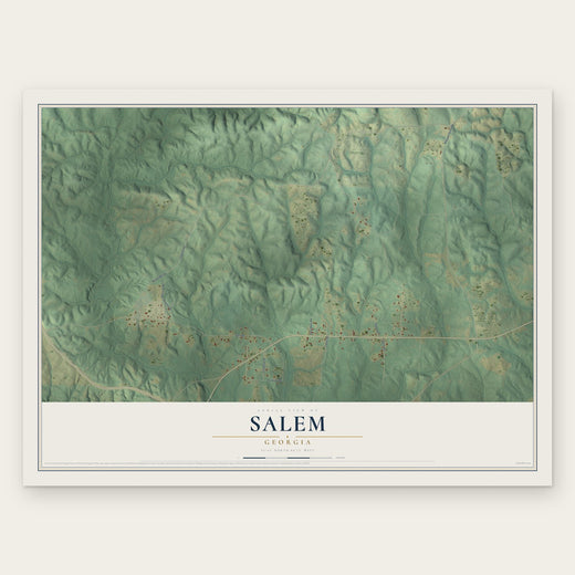 Salem, Georgia map print, the full design