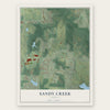 Sandy Creek, Georgia map print, the full design