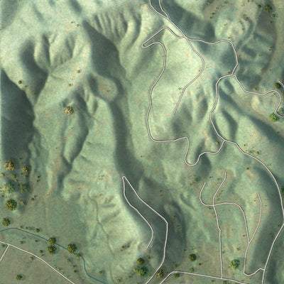 Close-up of the map of Sautee-Nacoochee, Georgia print showing street and building detail