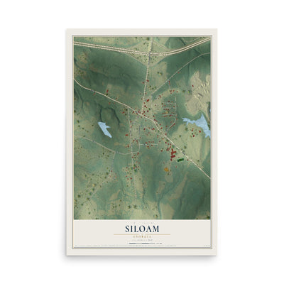 Siloam, Georgia map print, 12" x 18" Archival Matte Print mockup