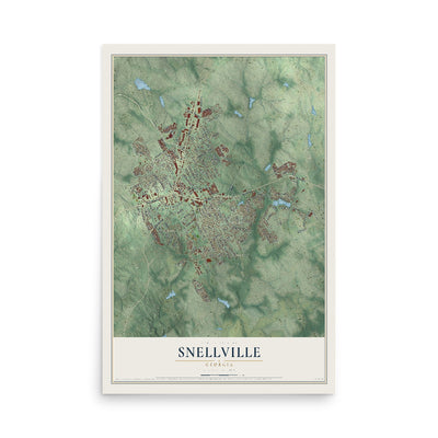 Snellville, Georgia map print, 12" x 18" Archival Matte Print mockup