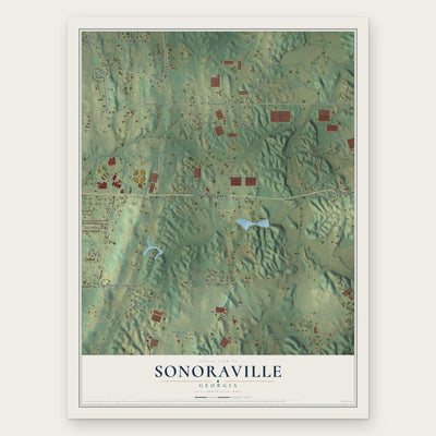 Sonoraville, Georgia map print, the full design