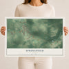 Springfield, Georgia map print, 12" x 18" Archival Matte Print mockup