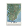 St. Simons, Georgia map print, 12" x 18" Archival Matte Print mockup