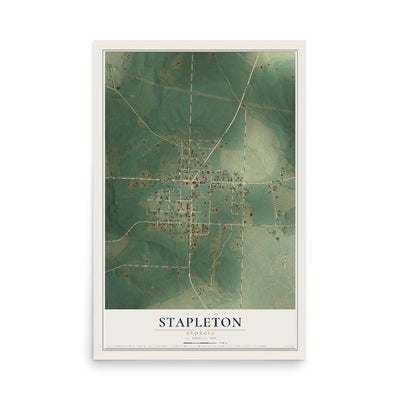 Stapleton, Georgia map print, 12" x 18" Archival Matte Print mockup