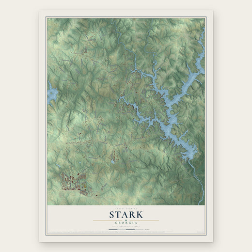 Stark, Georgia map print, the full design