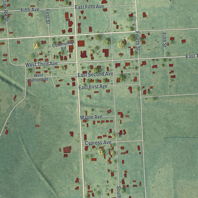 Close-up 1 of the Stillmore, Georgia map artwork