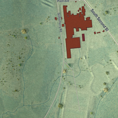 Close-up 2 of the Stillmore, Georgia map artwork