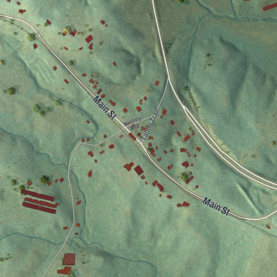 Close-up 1 of the Talmo, Georgia map artwork