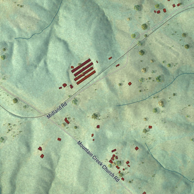 Close-up 2 of the Talmo, Georgia map artwork