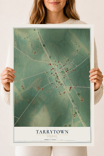 Tarrytown, Georgia map print, 18" x 24" Archival Matte Print mockup