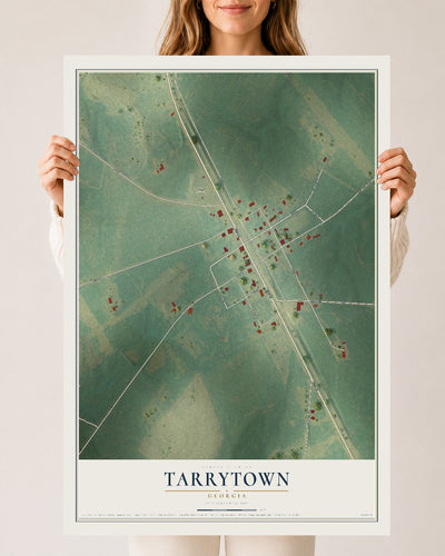 Tarrytown, Georgia map print, 24" x 36" Archival Matte Print mockup