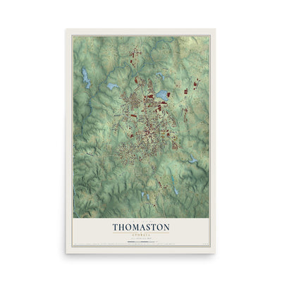 Thomaston, Georgia map print, 12" x 18" Archival Matte Print mockup