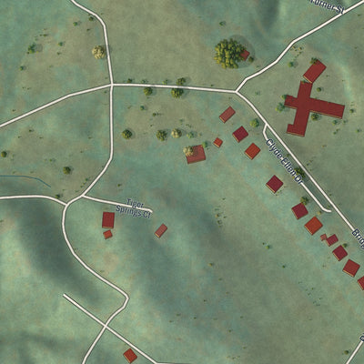 Close-up 2 of the Tiger, Georgia map artwork