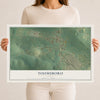Toomsboro, Georgia map print, 12" x 18" Archival Matte Print mockup