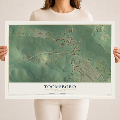 Toomsboro, Georgia map print, 18" x 24" Archival Matte Print mockup