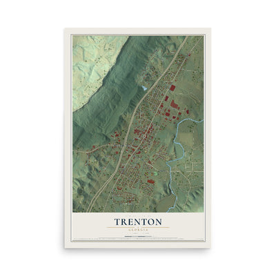 Trenton, Georgia map print, 12" x 18" Archival Matte Print mockup