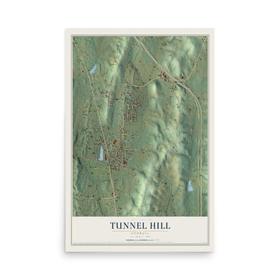 Tunnel Hill, Georgia map print, 12" x 18" Archival Matte Print mockup