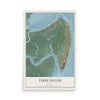 Tybee Island, Georgia map print, 12" x 18" Archival Matte Print mockup