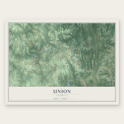 Union, Georgia map print, the full design
