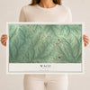 Waco, Georgia map print, 12" x 18" Archival Matte Print mockup