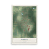 Wadley, Georgia map print, 12" x 18" Archival Matte Print mockup