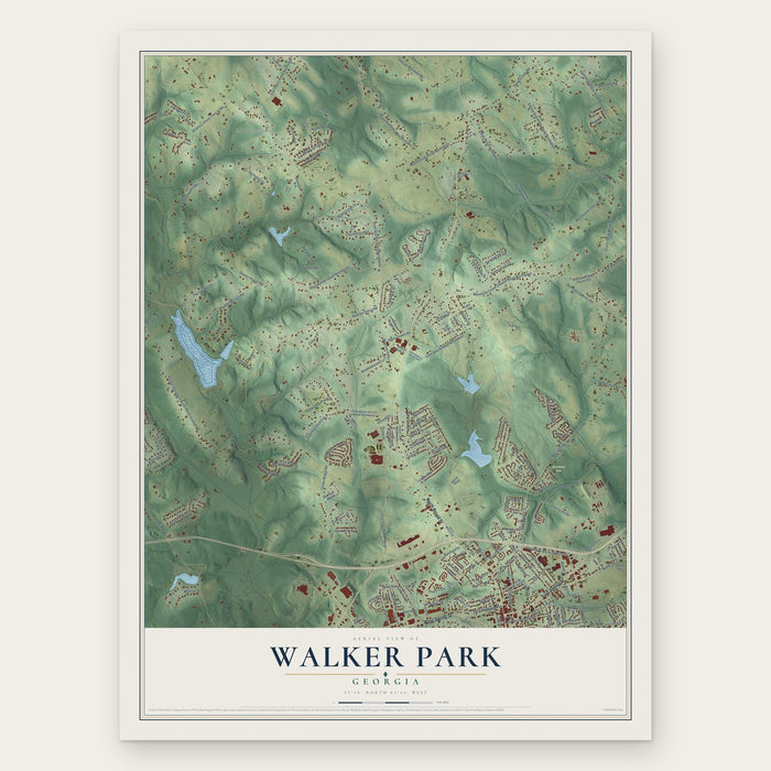 Walker Park, Georgia Map Art – KNOWOL