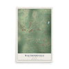 Walthourville, Georgia map print, 12" x 18" Archival Matte Print mockup
