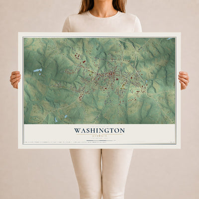 Washington, Georgia map print, 24" x 36" Archival Matte Print mockup