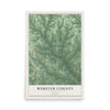 Webster County, Georgia map print, 12" x 18" Archival Matte Print mockup