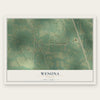 Wenona, Georgia map print, the full design
