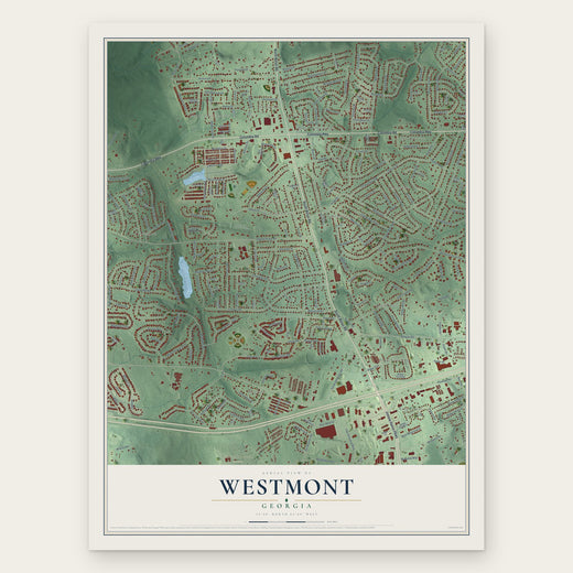 Westmont, Georgia map print, the full design