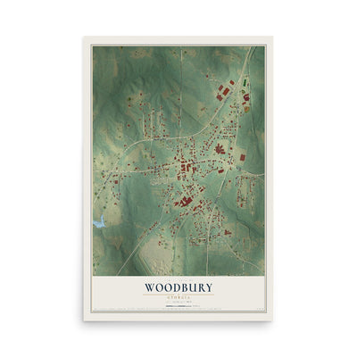 Woodbury, Georgia map print, 12" x 18" Archival Matte Print mockup