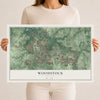 Woodstock, Georgia map print, 12" x 18" Archival Matte Print mockup