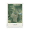 Woolsey, Georgia map print, 12" x 18" Archival Matte Print mockup