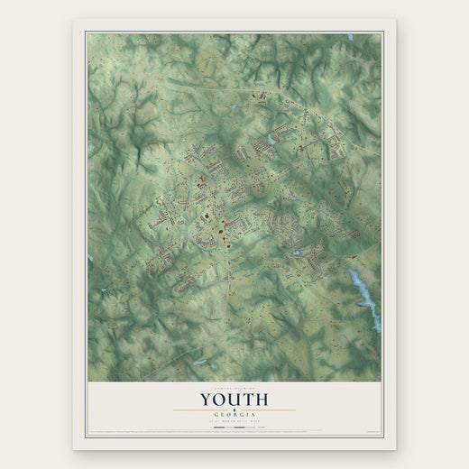 Youth, Georgia map print, the full design