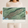 Map of Aiea, Hawaii, 12 x 18 inch unframed archival matte print