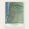 Kaanapali, Hawaii map print, the full design
