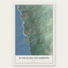 Kahaluu-Keauhou, Hawaii map print, the full design