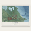 Kahuku, Hawaii map print, the full design