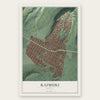 Kaimuki, Hawaii map print, the full design